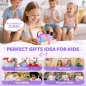 Mini Karaoke Enfant 2025 – Cadeau Anniversaire Noël Fille 4-12+ Ans, MP3 Portable, 2 Micros Sans Fil