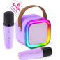 Mini Karaoke Machine for Kids with 2 Wireless Mics, Portable MP3 Player – 2025 Top Gift for Ages 4-12+