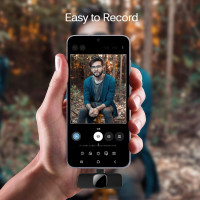 Professional Wireless Lavalier Microphone for iPhone iPad, Noise Reduction, Plug & Play for Interviews & Vlogs