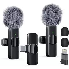 Microphone Sans Fil Professionnel Lavalier pour iPhone & iPad