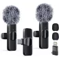 Microphone Lavalier Sans Fil Professionnel pour iPhone iPad - Enregistrement Vidéo, Podcast, YouTube, Réduction de Bruit