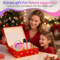 Mini Karaoke Machine with 2 Wireless Mics – Best Kids Gift 2025