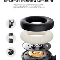 Casque Bluetooth Picun B8, 120H, 3 Modes EQ, Sans Fil Noir