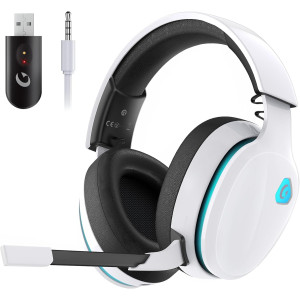 Gtheos 2.4GHz Wireless Gaming Headset for PS5, PC & Switch - White