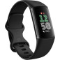 Fitbit Charge 6 Fitness Tracker with Google Apps, Heart Rate, GPS, 6-Month Premium, Obsidian/Black