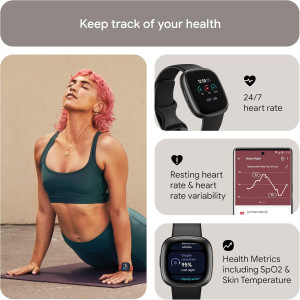 Fitbit Versa 4 Smartwatch – GPS, Heart Rate, Sleep & 40+ Exercises