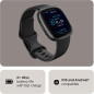 Fitbit Versa 4 Smartwatch with GPS, Heart Rate, 40+ Exercises, Sleep Tracking, Black/Graphite, S & L Bands