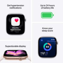 Apple Watch Series 11 GPS 42mm Rose Gold with Light Blush Band – Fitness & Health Tracker