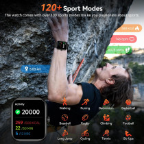 Montre Connectée Alexa 1.83 HD, Bluetooth, Tracker Sportif