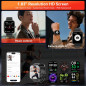 Smart Watch with Alexa, 1.83 HD Touchscreen, Bluetooth Calling, Fitness & Sleep Tracking, 120+ Sports, IP68, Heart Rate - Bl
