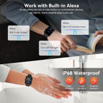 Montre Connectée Alexa 1.83 HD, Bluetooth, Tracker Sportif