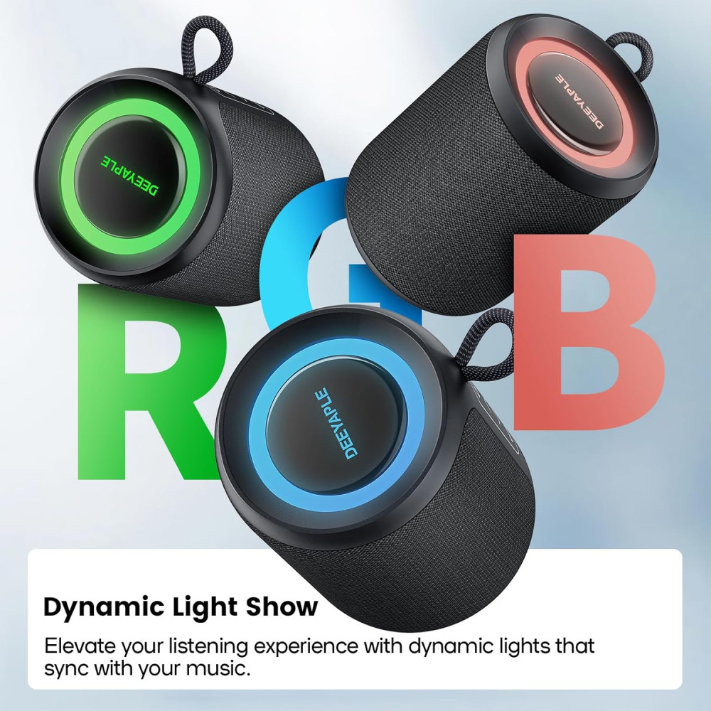 Bluetooth Wireless Speaker IP67 Waterproof 15W Stereo, 2500mAh Battery