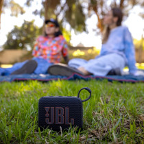 JBL Go 4 Black: Portable Waterproof Bluetooth Speaker with Punchy Bass