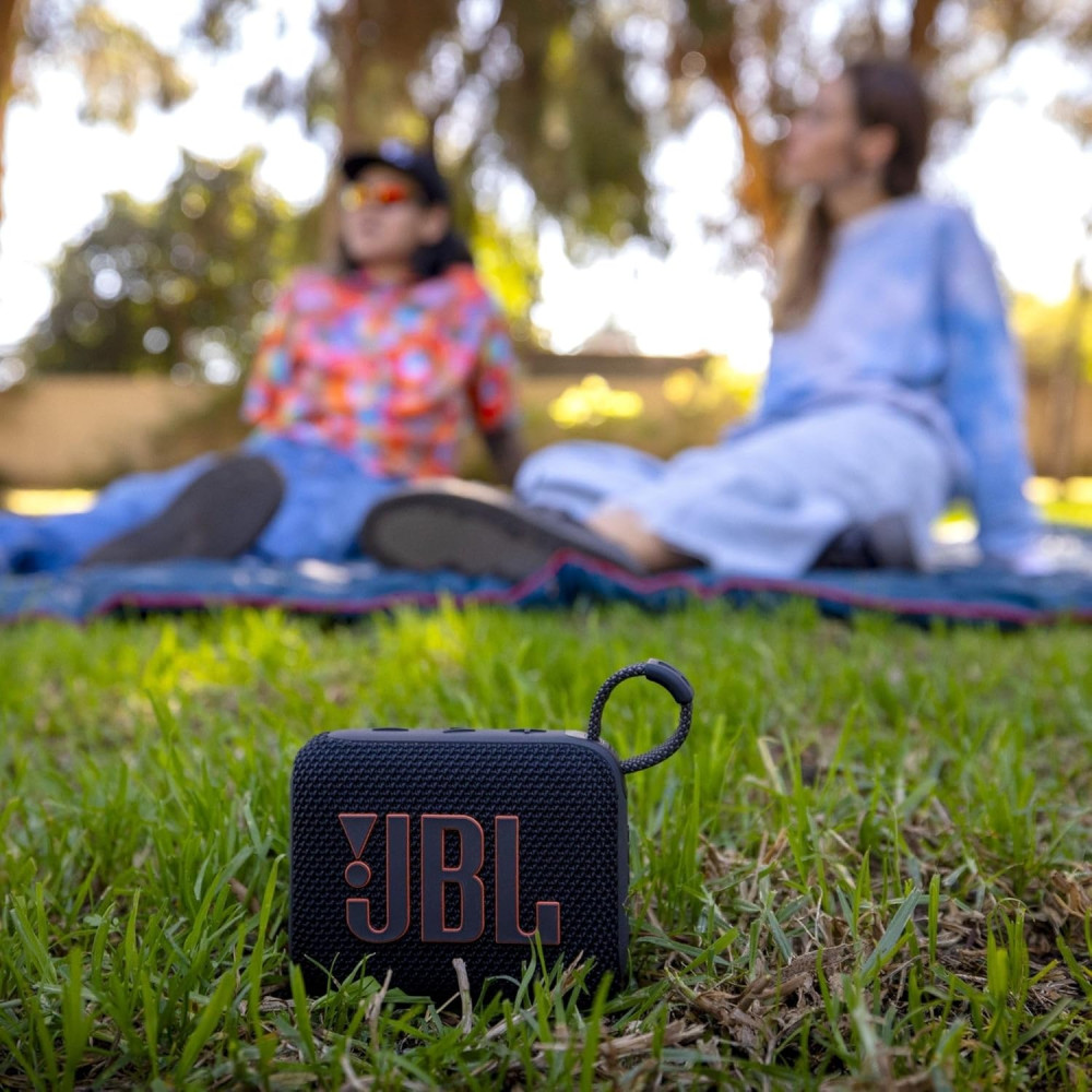 JBL Go 4 Black: Portable Waterproof Bluetooth Speaker with Punchy Bass