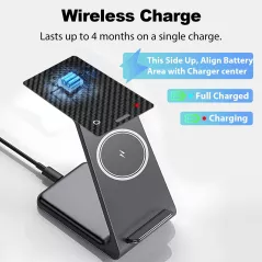 Carte Traqueur Wallet MFi Apple Compatible iOS, Étanche IP68, Rechargeable, Bluetooth, Localisateur Clés & Bagages