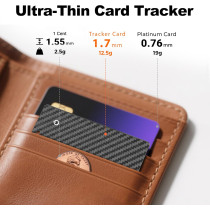 Apple MFi Wallet Tracker Card with Find My, GPS, Bluetooth, IP68 Waterproof