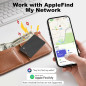 Apple MFi Certified Wallet Tracker Card with Find My iOS, Rechargeable Bluetooth AirTag, IP68 Waterproof, Black