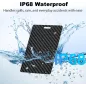 Carte Traqueur Wallet MFi Apple Compatible iOS, Étanche IP68, Rechargeable, Bluetooth, Localisateur Clés & Bagages