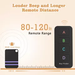 Pack 4 Localisateurs Clés Bluetooth 120ft - Trouvez Vos Objets
