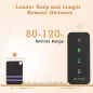 Pack de 4 Localisateurs de Clés & Télécommande, Signal Sonore 80dB, Portée 120ft, Traqueur Collable