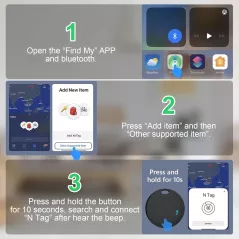 Pack 4 Tracker Bluetooth Smart Tag Localisateur pour Clés