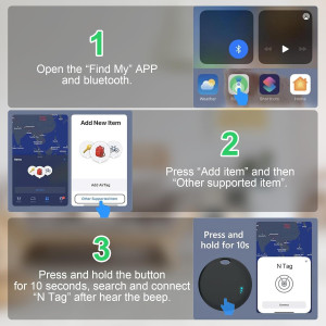 Tracker Tag 4-Pack Bluetooth Tracker - Find Keys, Wallet, Luggage (Black)