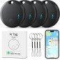 Pack de 4 Trackers Bluetooth pour Clés et Objets - Localisateur Intelligent Noir compatible iOS