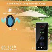 Localiseur Télécommande LED 131ft + Porte-Clés 4 Tags Bruit