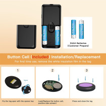 Lost Remote Finder & Key Locator with LED Light | 131ft Range & Noise Alerts