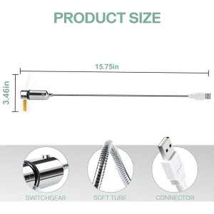 Ventilateur USB LED ONXE avec Horloge - Cadeau Homme 1 an Garantie