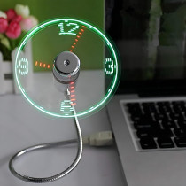Ventilateur USB LED ONXE avec Horloge - Cadeau Homme 1 an Garantie