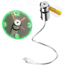 Ventilateur USB LED ONXE avec Horloge - Cadeau Homme 1 an Garantie