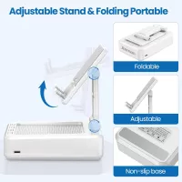 Support Téléphone Portable Bluetooth JTEMAN avec Haut-Parleur - Blanc