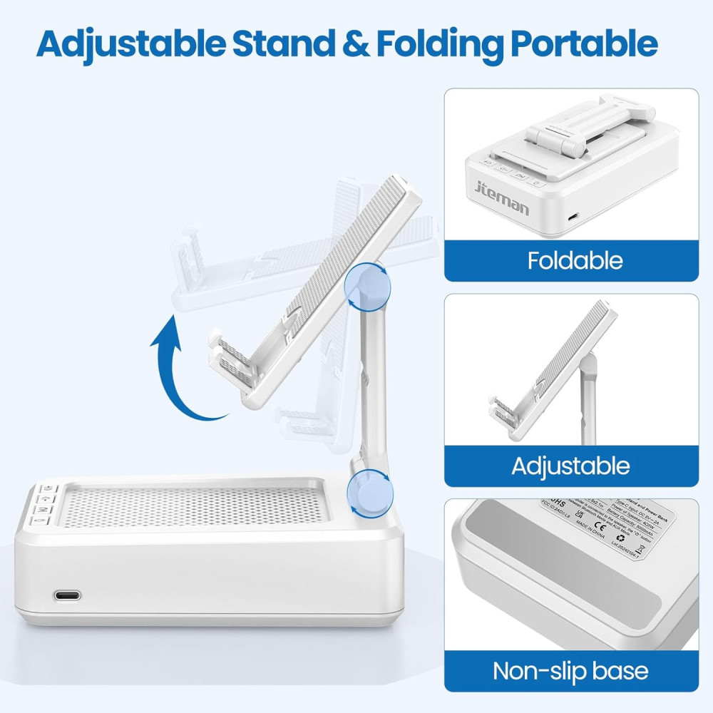 JTEMAN Portable Bluetooth Phone Stand Speaker - Perfect Gift for Men & Women