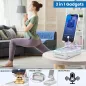 Support de téléphone portable JTEMAN avec enceinte Bluetooth sans fil - Cadeau, support bureau blanc