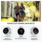 Garmin Forerunner 570 42mm Montre GPS Triathlon AMOLED Bleu Aluminium avec Bracelet Whitestone/Cloud Blue