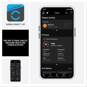 Garmin Forerunner 570 GPS Triathlon Smartwatch, 42mm AMOLED, Cloud Blue