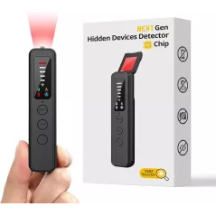 Détecteur Caméra Cachée AI - Scanner RF Portable 5 Niveaux