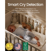 2025 Mom's Choice Award: Portable Sound Machine with AI Cry Detection & Bluetooth