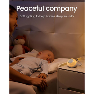 2025 Mom's Choice Award: Portable Sound Machine with AI Cry Detection & Bluetooth