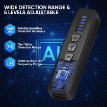 Upgraded AI Hidden Camera Detector & GPS Tracker Finder with 4 Modes