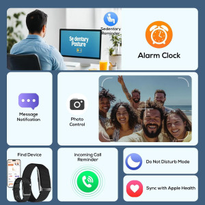 Bracelet Santé Intelligente IP68 - Suivi Fitness & Santé