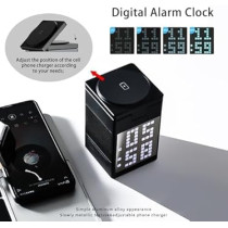 3-in-1 Wireless Charger with Bluetooth Speaker, Alarm Clock & USB Port