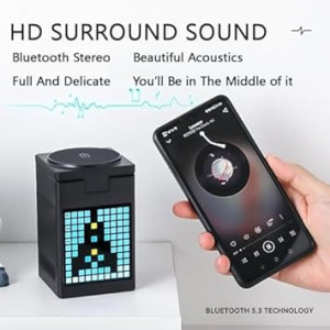 3-in-1 Wireless Charger with Bluetooth Speaker, Alarm Clock & USB Port