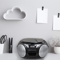 Magnavox MD6924 Boombox Portable CD AM/FM Noir LED AUX