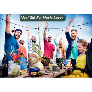 Dosmix Retro Bluetooth Speaker - Vintage Mini Wireless Speaker (Green)