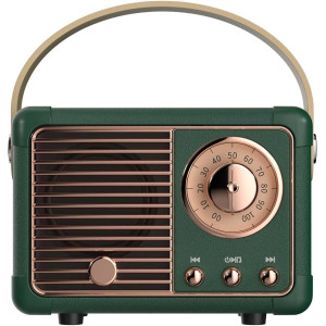 Enceinte Bluetooth Vintage Dosmix Retro Verte – Mini Sans Fil