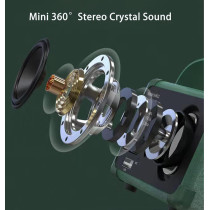 Dosmix Retro Bluetooth Speaker - Vintage Mini Wireless Speaker (Green)