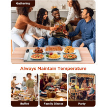 FEPPO Food Warming Mat – Fast, Adjustable Graphene Heating Tray with Timer
