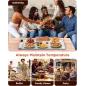 FEPPO Tapis de Chauffage Alimentaire, Film Graphène Hautes Performances, Chauffe-Rapide Réglable 6 Niveaux, Minuteur 6h, Idéal B